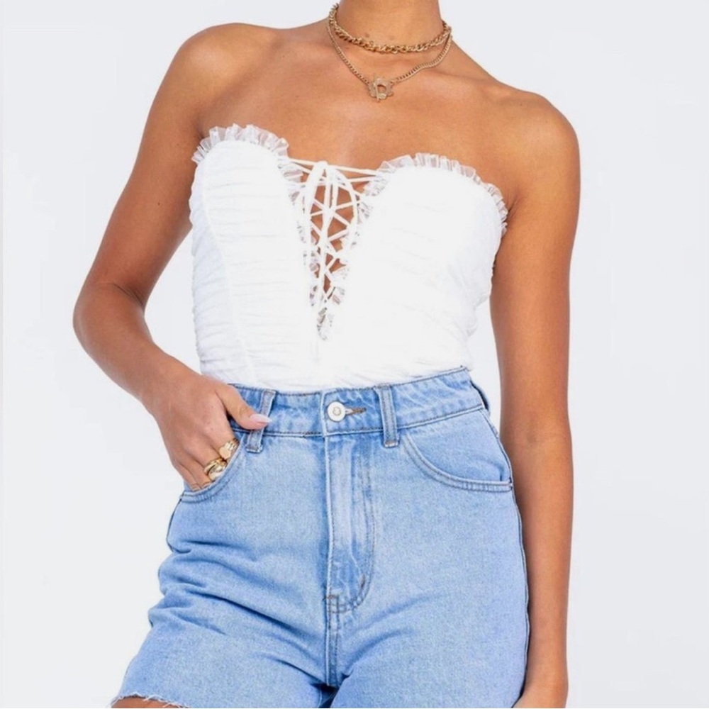 Princess Polly Ellysia Polka Dot Bodysuit Womens Size 4